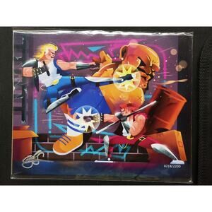 DOUBLE DRAGON 8" x 10" Art Print by Collin Schlicht signed of/2200 Bam Box Gamer